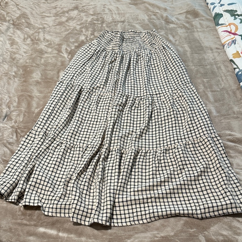 Marine Layer Black and White A-Line Skirt